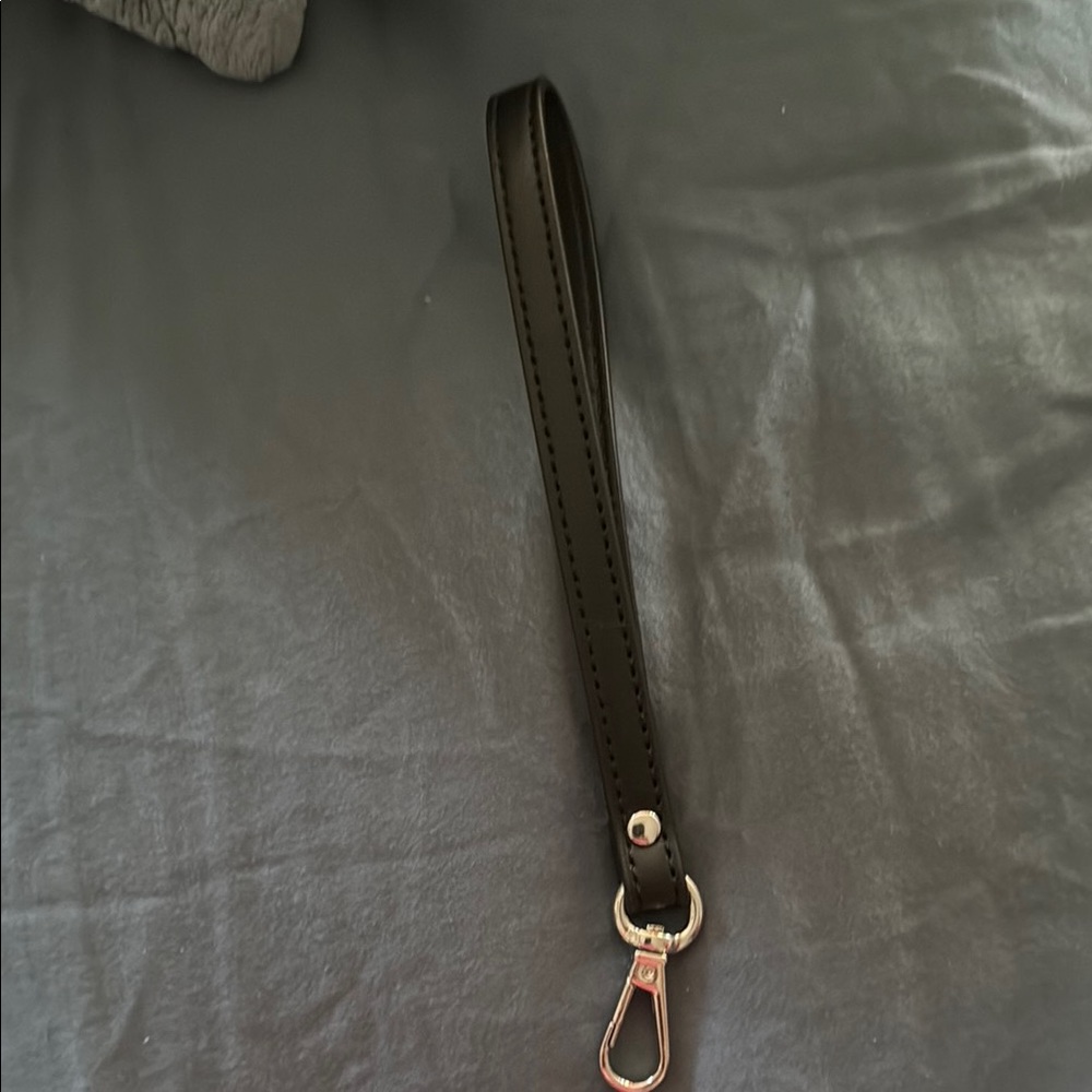 Michael Kors Black Leather Wristlet Strap